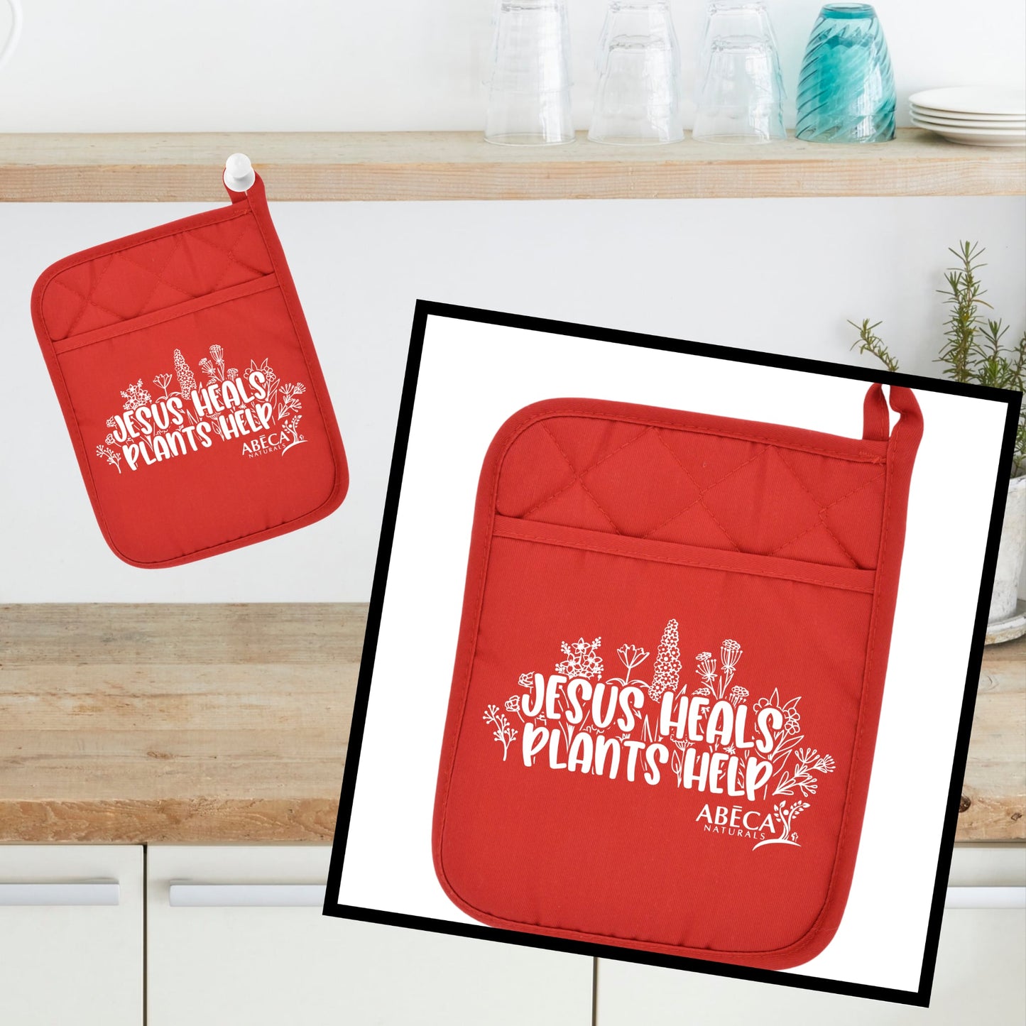 Jesus Heals Pot Holder