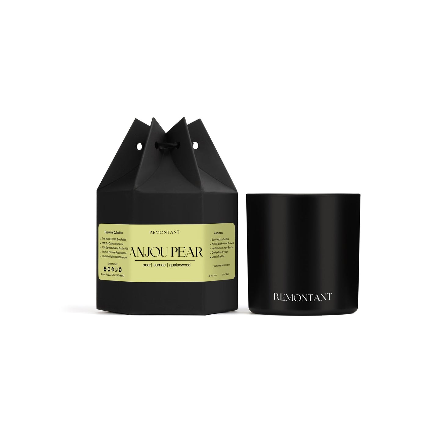 Anjou Pear Candle | Pear ~ Sumac ~ Guaiacwood | Wood Wick Candle