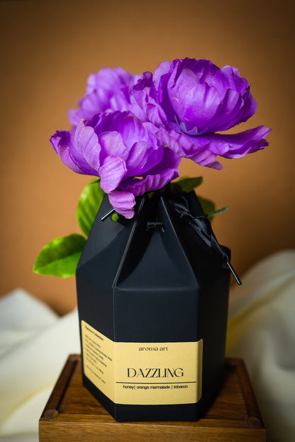 Dazzling | Honey ~ Orange Marmalade ~ Tobacco | Crackling Wick Candle