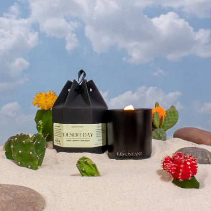 Desert Day Candle | Cactus ~ Geranium ~ Pink Pepper | Wood Wick Candle