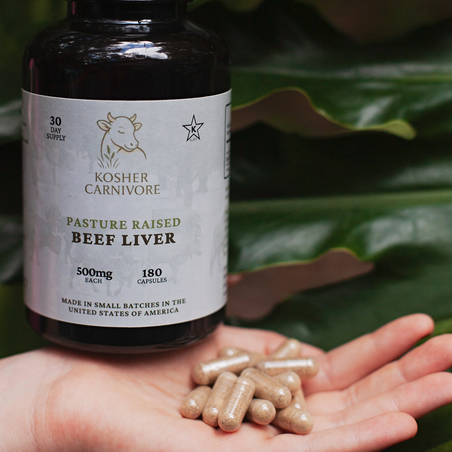 Kosher Pasture Raised Beef Liver Capsules