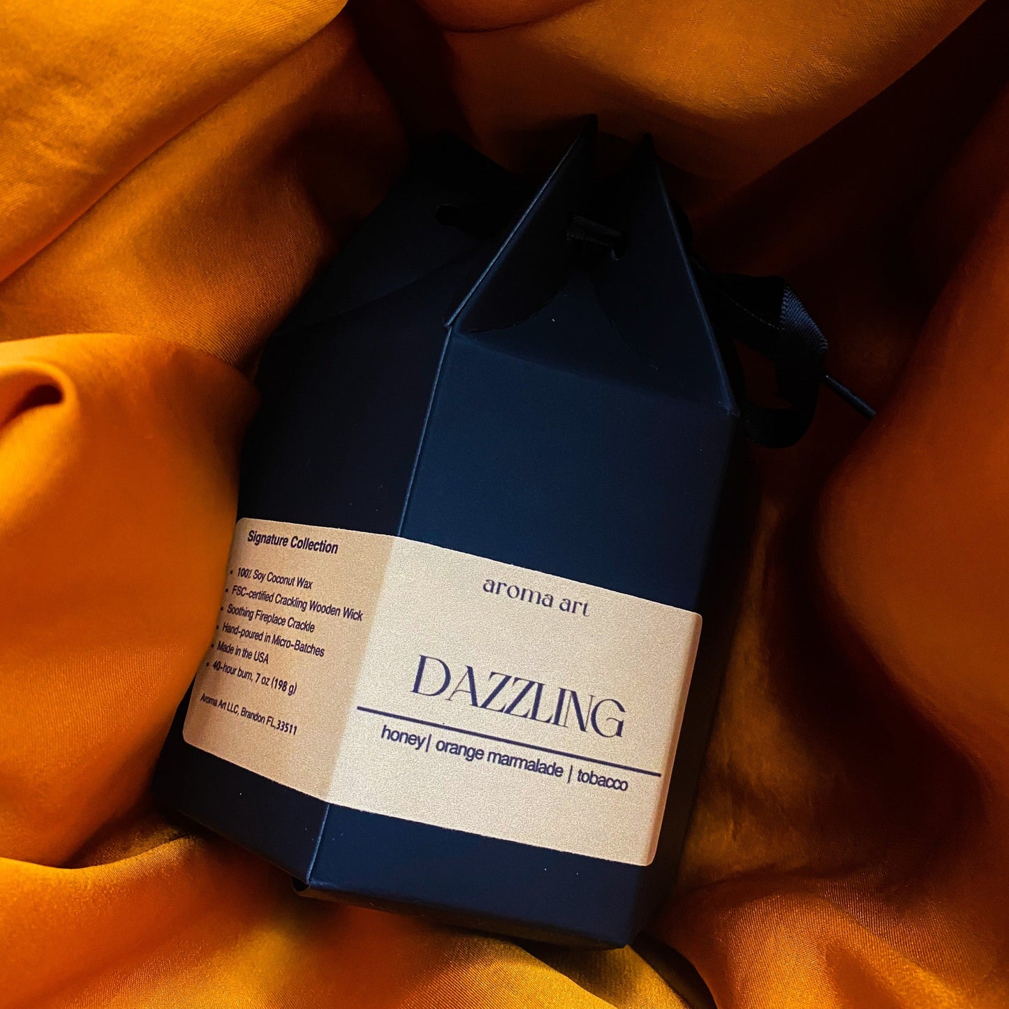 Dazzling | Honey ~ Orange Marmalade ~ Tobacco | Crackling Wick Candle