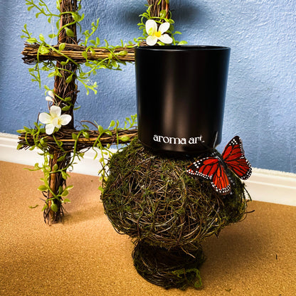 Herb Garden Candle  | Herbs ~ Basil ~ Mint | Wood Wick Candle