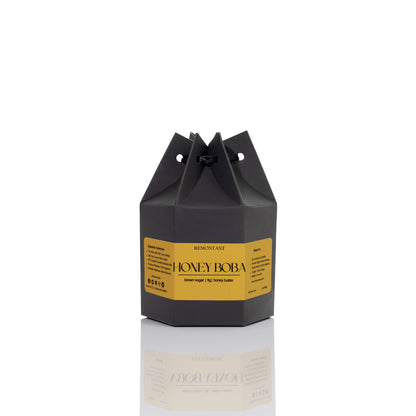 Honey Boba Candle  | Brown Sugar ~Figs ~ Honey Butter | Wood Wick Candle.