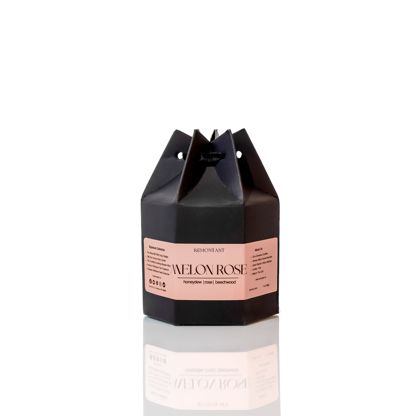 Melon Rose Candle | Honeydew ~ Rose ~ Beechwood | Wood Wick Candle