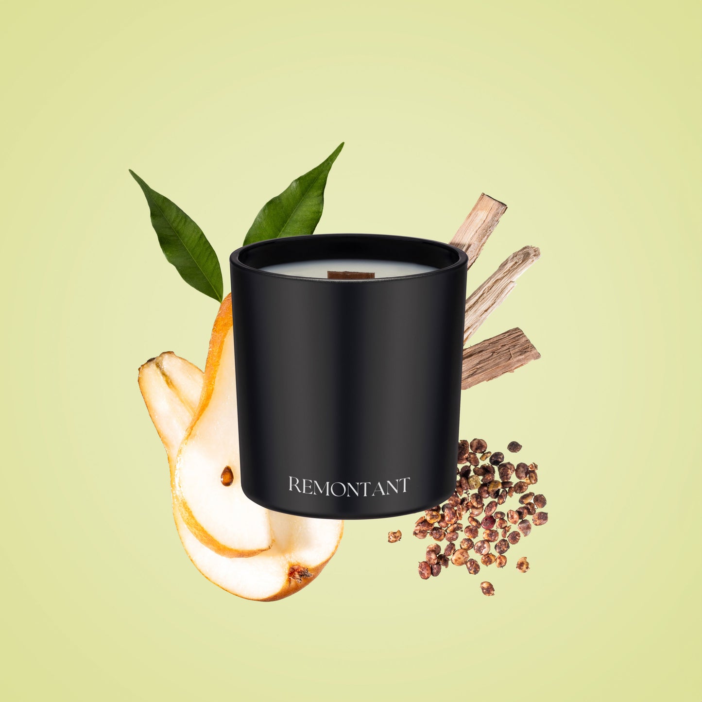 Anjou Pear Candle | Pear ~ Sumac ~ Guaiacwood | Wood Wick Candle