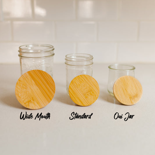 Bamboo Mason Jar Lids