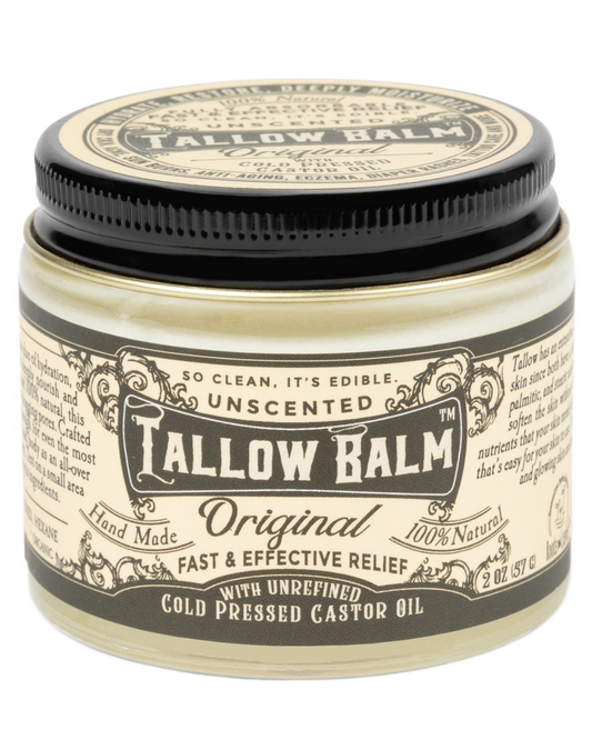 Tallow Balm Original- Unscented with Organic Castor Oil