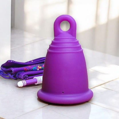 Small MeLuna Menstrual Cup for Teens, Ring Me Luna